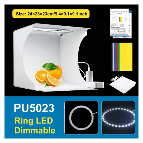 2LED Mini Photo Studio Box ja 6 taustaa 1