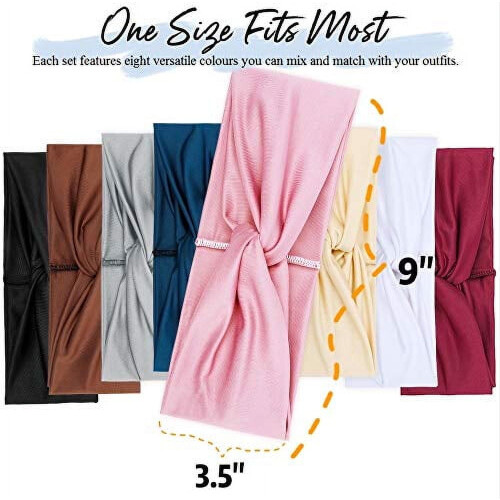 8-pack KUTGY Boho Turban Pannband Dam 2