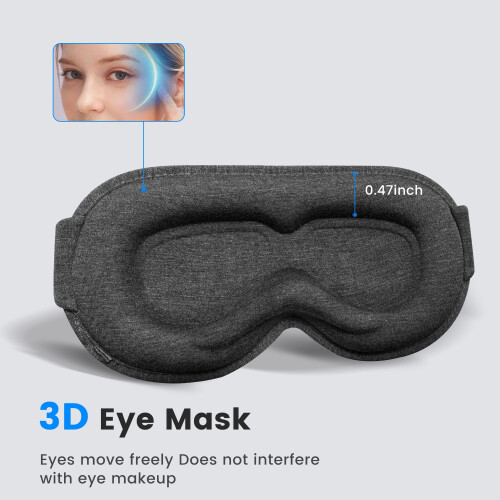 Μάσκα ύπνου Facemoon3D – Ρυθμιζόμενη Lycra, Memory Foam 2
