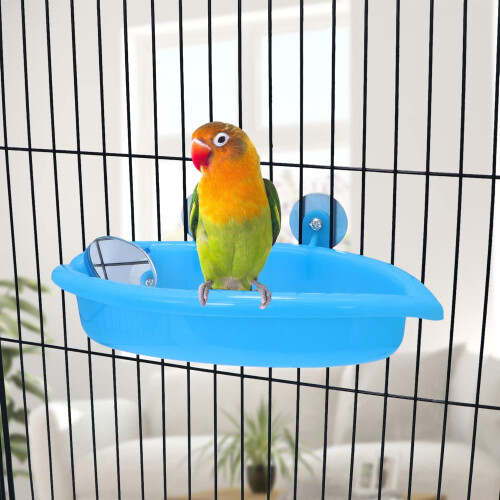 Κουτί μπάνιου Wontee Bird με καθρέφτη για μικρά πουλιά 2