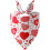 Pañuelo para perro de San Valentín – Triángulo ajustable con estampado de corazones 5