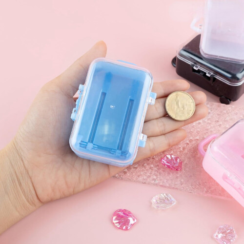 4-pack mini-resväskor i plast 2