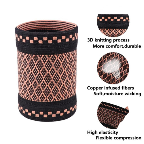 Kopparfärgade kompressionshandledsskydd – 2-pack 2