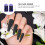 Black Coffin Press-on False Nails 200pcs 4