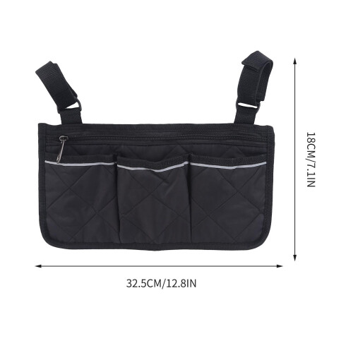 Wheelchair Armrest Storage Bag Suspended 1 Pack 2