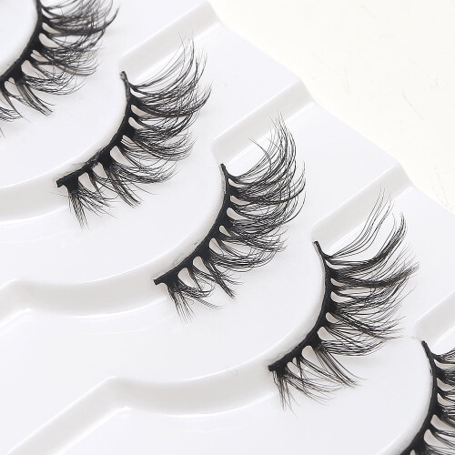 Ψεύτικες βλεφαρίδες Cat Eye Half-Eye, Φυσικές, Χοντρές, 10 Ζεύγη 1