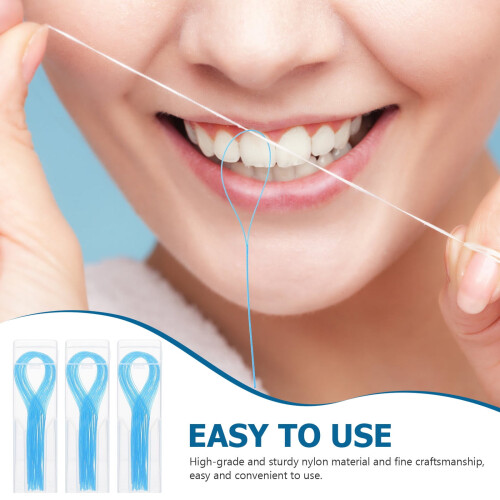 Dental Cleaning Floss Threaders Blue 150 Pieces 2