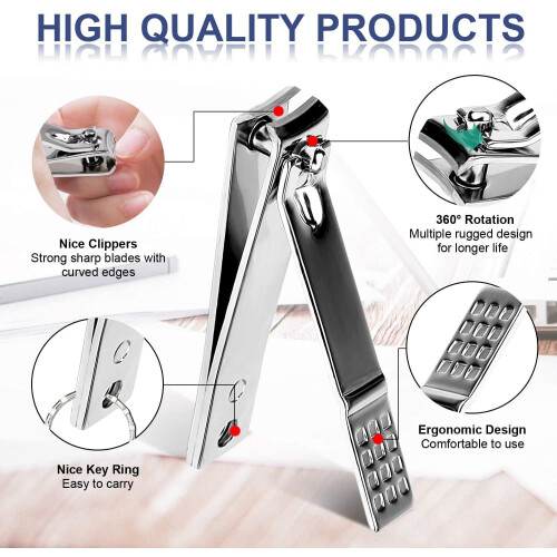 Stainless Steel Manicure Set with PU Leather Case 1