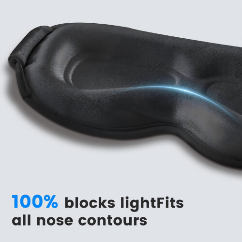 3D Sleep Mask Blackout Adjustable for Side Sleepers 1