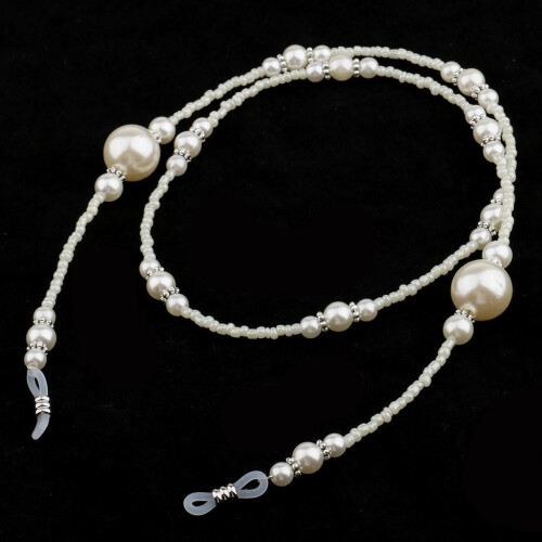 2pcs Novelty Eye Glasses String Holder - ABS Beaded Eyeglass Strap Around Neck - 2