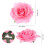 Broche de rosa de tecido com presilha de cabelo rosa 2