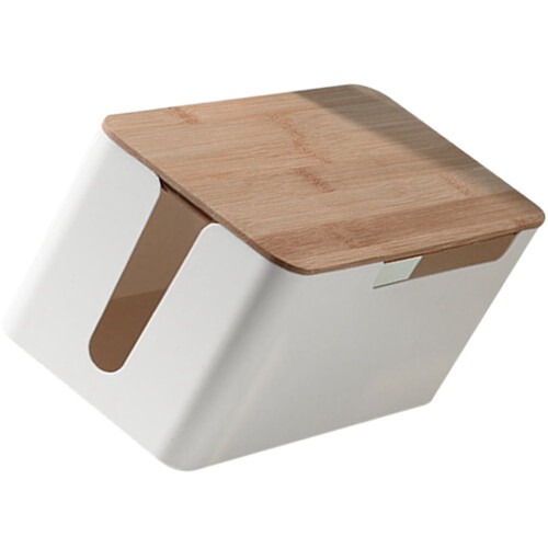 Kabelmanagementbox mit Holzabdeckung, 23,6 x 12,5 x 11,5 cm 1