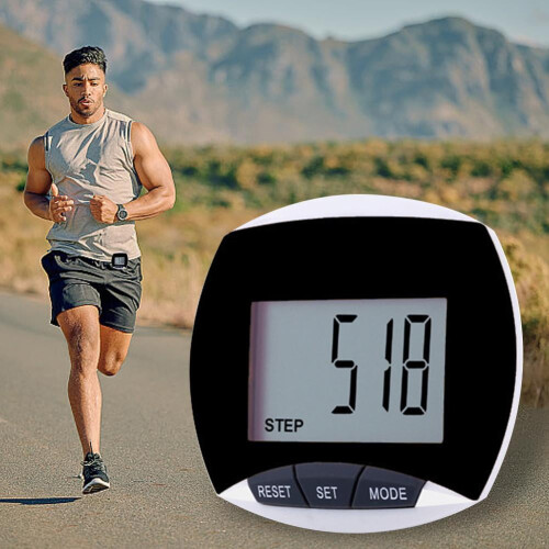 Ψηφιακό βηματόμετρο με κλιπ, μεγάλη οθόνη LCD, μπαταρία AG10 2