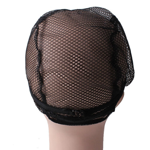 Bonnet de perruque en filet extensible, lot de 2, noir 1