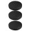 OUNONA schwarze Stretch-Stuhlsitzbezüge, 3er-Pack 3