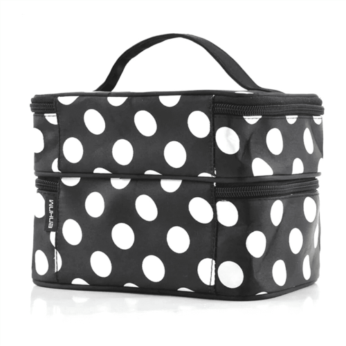 Grote polyester make-uptas met dubbele ritssluiting 1