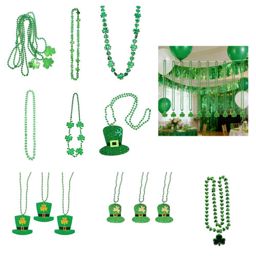 10 Stück Patricks-Kostüm-Halsketten, irisches-07 2