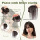 Real Human Hair Topper with Wispy Clip-On Bangs 5