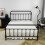 Geplooide bedrok beige 78x80+14 inch polyester 1