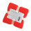 Koraalfluwelen handdoek, absorberende microvezel, rood 1