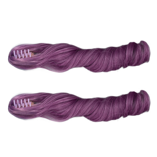 2 piezas Peluca para muñeca de 25 cm Morado RomanCurl