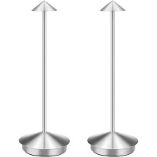 Draadloze LED-tafellamp, aluminium, 3 kleuren dimbaar