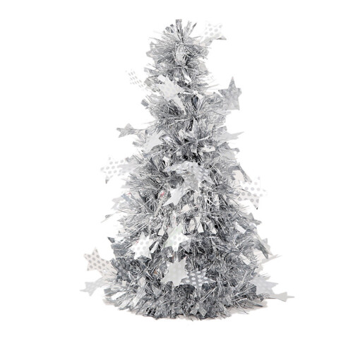 Tinsel Christmas Tree – Silver, Desktop Size