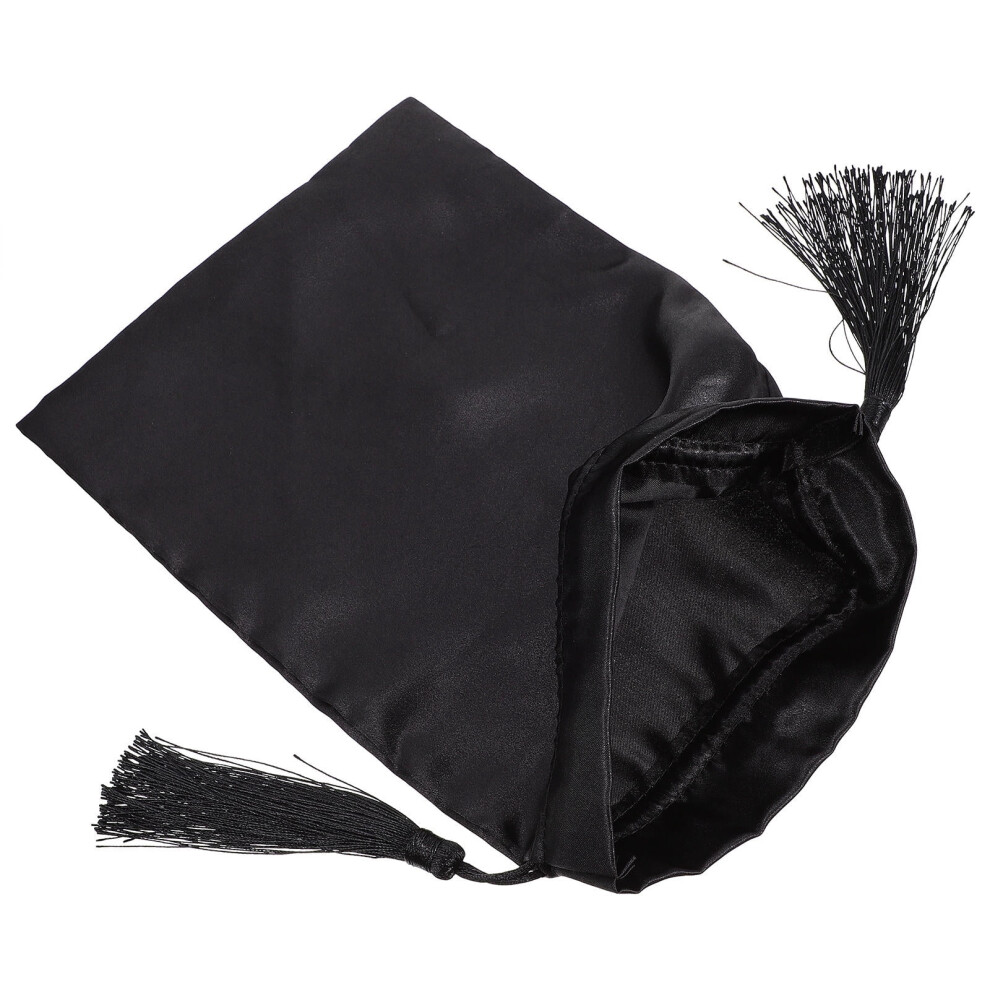 Black rectangular drawstring storage bag 1 set