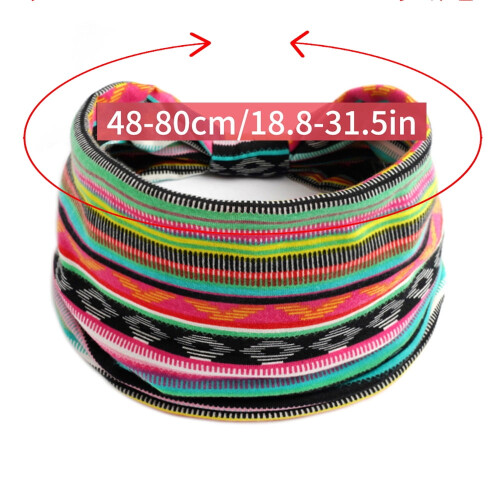 Boho breda turbanhårband för kvinnor – 4-pack 1