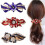 Conjunto de 4 Presilhas de Cabelo com Flores de Strass, Cores Sortidas 3