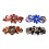 Conjunto de 4 Presilhas de Cabelo com Flores de Strass, Cores Sortidas 4