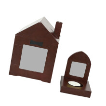 Handcrafts Wooden Pet Casket with Candle Holders For Honoring-S