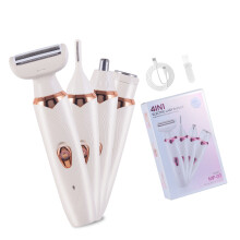 Electric Hair Remover Women Hair Trimmer Eyebrow Shaver-Beigee