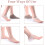Palmilhas invisíveis para elevar o calcanhar, para mulheres, 4 cm (1,6 polegadas) 4