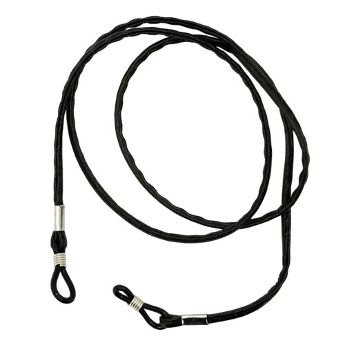 Sort PU-læder brillekæde 67 cm 1