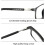 XHY Lesebrille, rechteckig, randlos, Blaulichtfilter 4 2
