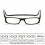 XHY Lesebrille, rechteckig, randlos, Blaulichtfilter 4 4