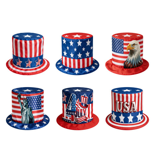Classical July 4th Hat American Flag Themed High Hat Ideal-06 1