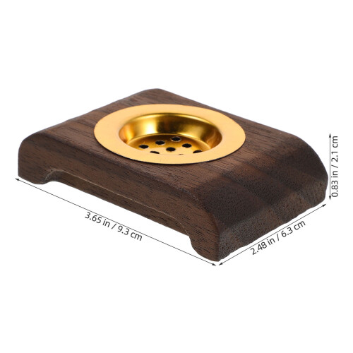 Brûleur d'encens conique rectangulaire en bois (1 pièce) 1