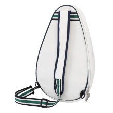 Weiße Canvas-Tennis-Tasche 49x32x7cm verstellbarer Gurt