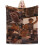 Couverture polaire en microfibre noire 101,6 x 76,2 cm 1