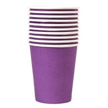 Jednorazové papierové poháre s objemom 9 oz – 10 kusov, 15 farieb