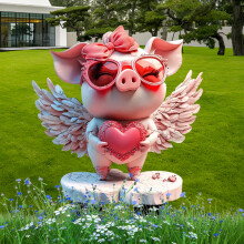 Adorno de jardín de ángel de San Valentín de acrílico (1 unidad)