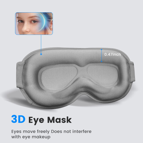 Μάσκα ύπνου Weighted3D – 100% συσκότιση, ρυθμιζόμενη 2
