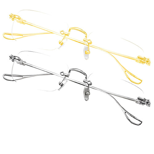 Damen-Brillen ohne Rahmen, Blaulichtfilter, 2er-Pack 1