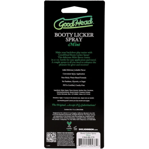Doc Johnson Good Head Booty Licker Spray Mint 1oz 1