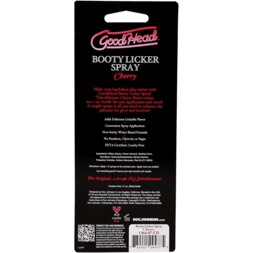 Doc Johnson Good Head Booty Licker Spray Cherry 1oz 1
