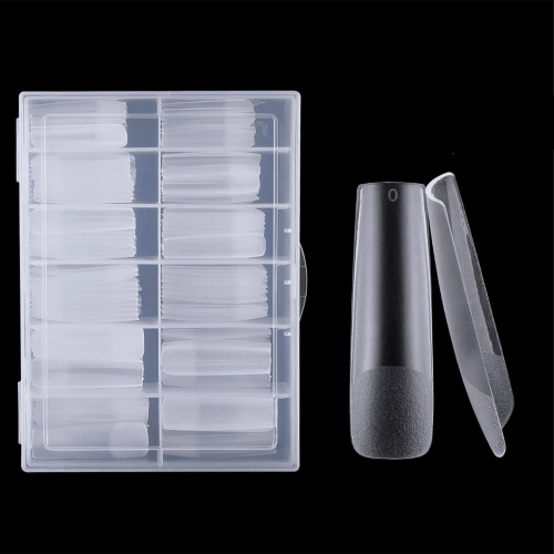 DESIGNICE Gel X Nail Tips Semi-Matte Square Pipe Tip 240pcs 1