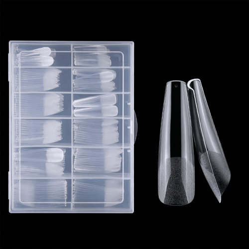 DESIGNICE Gel X Nail Tips Semi-Matte Square Pipe Tip 240pcs 2