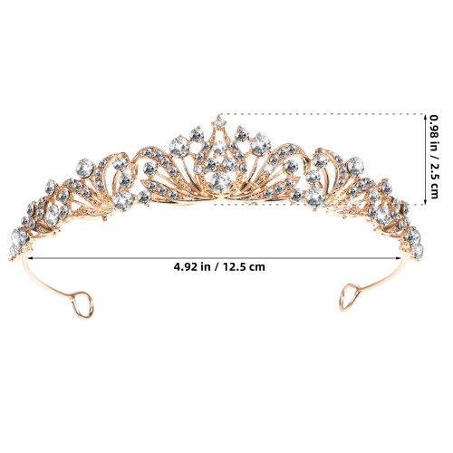 Tiara de aleación dorada para mujer 1
